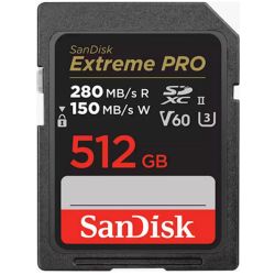 Extreme PRO R280/W150 SDXC 512GB Speicherkarte (SDSDXEP-512G-GN4IN)