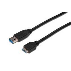 USB 3.0 Kabel, 1m, A Stecker auf Micro USB Stecker (AK-300116-010-S)