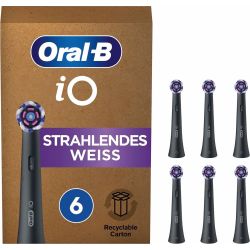 Oral-B iO Strahlendes Weiß Ersatzbürste schwarz 6er-Pack (854587)