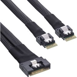 Inline InLine 27649A Kabel SlimSAS x8 (STR) SFF8654 auf 2x SlimSAS x (27649A)