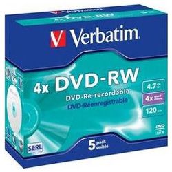DVD-RW 4.7GB 4x, 5er Jewelcase (43285) 