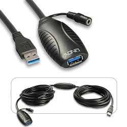 USB 3.0 aktives Verlängerungskabel A/A, 10m (43156)