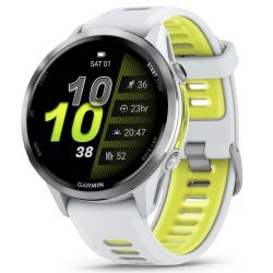 Garmin Forerunner 970 Sportuhr whitestone/titanium/yellow (010-02969-11)