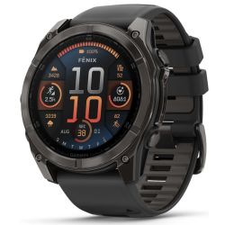 Garmin Fenix 8 51mm Sapphire Sportuhr carbon grey/black-pebble (010-02905-21)