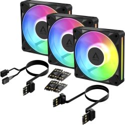 Arctic BioniX P12 A-RGB 120mm Lüfter schwarz 3er-Pack (ACFAN00337A)