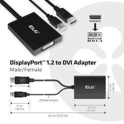 Club3D Aktiver DisplayPort/Dual-Link DVI Adapter (CAC-1010)